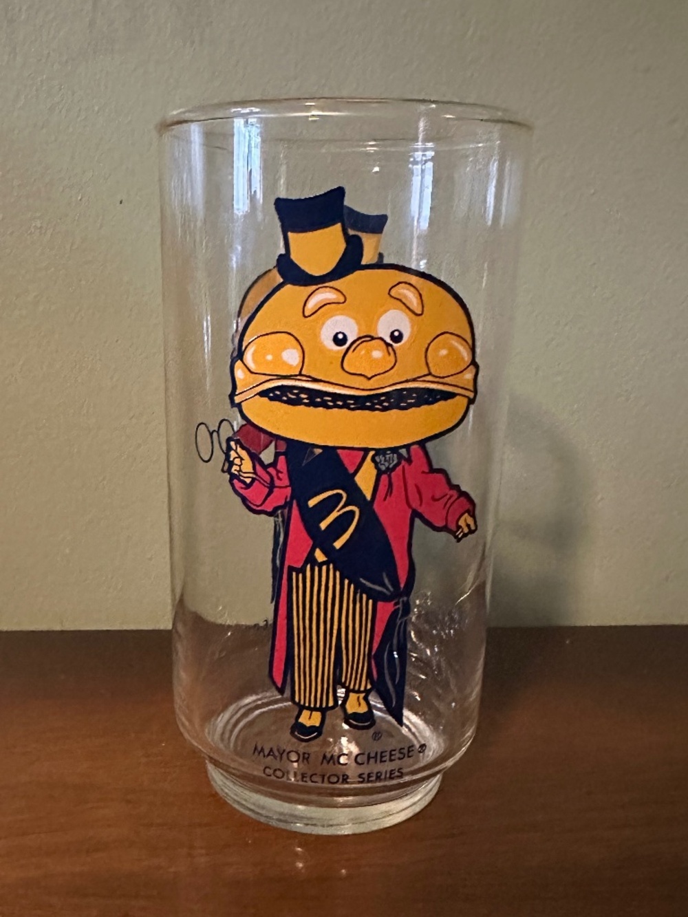 Vintage McDonald's Mayor McCheese Glass 16oz Collector Series 1970s Tumbler